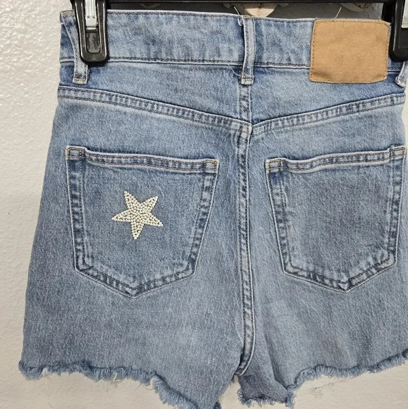 H&M Custom Bedazzled Stars Jean Shorts - Picture 4 of 10